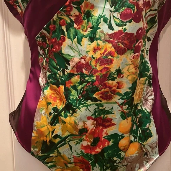 Vintage Jean Paul Gaultier floral print bodysuit - Picture 2 of 8